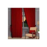 DECO PERDE Kırmızı Ada Fon Perde Normal Pile (1'e 2,5 Pile) Kırmızı 80 x 240