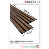 DECOALA Alba Polimer Duvar Lambiri - 12x280 cm Lüks Dekoratif Panel (6 Adet)
