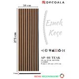 DECOALA Mdf Ahşap Akustik Duvar Paneli - Teak
