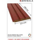 Decoala Mdf Tavan & Duvar Lambri Seti (10 Adet) 12X280 cm Dekoratif Kaplama Paneli - 12 x 280 cm - Kiramit