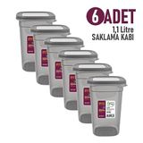DecoBella 6'lı 1.1 Lt. Saklama Kabı