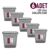 DecoBella 6'lı 1.85 Lt. Saklama Kabı