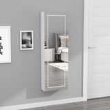 Decobox PARİS Beyaz LED'li Takı Dolabı MDF Malzemeden Modern Tasarım 120 cm Yükseklik 40 cm Genişlik