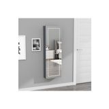 DECOBOX Paris Led Aydınlatmalı Boy Aynalı Takı Dolabı Sarı Işık