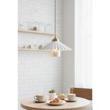 Decodelight Beyaz Eskitme Endüstriyel Metal Pileli Model 30 cm Camlı Hol Mutfak Tekli Sarkıt Avize Aydınlatma - 1 - Eskitme - Beyaz