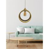 Decodelight Eskitme Gold Endüstriyel Metal Hasır Tel Dairesel Model Hol Mutfak Tekli Sarkıt Avize Aydınlatma - 1
