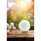 Decodelight Glob Beyaz Cam Küre Şapkalı Ahşap Ayaklı Abajur Aydınlatma Modelleri