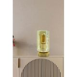 Decodelight Gold Silindir Cam ve Gold Telli Küre Kristal Taşlı Şapkalı Ahşap Bambu Ayaklı Abajur Masa Lambası Modelleri (Silindir)