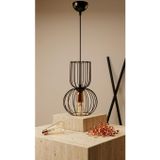 Decodelight Siyah Metal Kafes Sarkıt Avize, Bakır Duylu, Küre Başlık, Modern Stil, Ayarlanabilir Yükseklik, Tekli