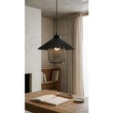 Decodelight Siyah Metal Pileli Şapkalı Silindir Hasıt Tel 30x25 cm Tekli Sarkıt Avize Aydınlatma Modelleri