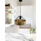 Decodelight Siyah Metal Tel Konik Halatlı Model Cafe Restaurant Hol Mutfak Tekli Sarkıt Avize Aydınlatma - 1