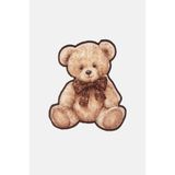 decofav Papyonlu Teddy Ayıcık Desenli Nakışlı Kokteyl Peçetesi 1 Adet