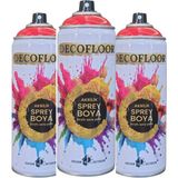 Decofloor Akrilik Sprey Boya (3 Adet) - Kırmızı