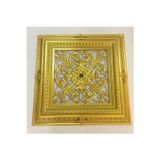 Decogold Saray Tavan Göbek Panel 72Cmx72Cm Gold Içerisine Led Döşenebilir Panel