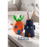 Decolera Sünger bob & Squidward Tasarımlı 2'li Set (Sıvı Sabunluk ve Mutfak Banyo Fırça Organizer)