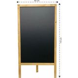 Decolfin Ahşap Ayaklı Menü Tahtası Kara Tahta 60X110 cm Siyah Renkli Taşınabilir Yazı Tahtası