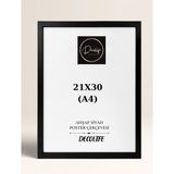 DecoLife 10'lu A4 Çerçeve, Belge Çerçevesi, Diploma, Sertifika, Fotoğraf Çerçevesi, Resim Çerçevesi, 21 x 30 - Siyah