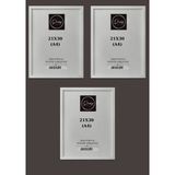 DecoLife 3 Adet A4 Çerçeve, Belge Çerçevesi, Diploma, Sertifika, Fotoğraf Çerçevesi, Resim Çerçevesi, 21 x 30 - Beyaz