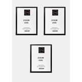DecoLife 3 Adet A4 Çerçeve, Belge Çerçevesi, Diploma, Sertifika, Fotoğraf Çerçevesi, Resim Çerçevesi, 21 x 30 - Siyah