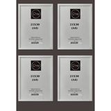 DecoLife 4'lü A4 Çerçeve, Belge Çerçevesi, Diploma, Sertifika, Fotoğraf Çerçevesi, Resim Çerçevesi, 21 x 30 - Beyaz