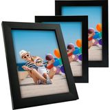 Decolıfe Çerçeve, Fotoğraf Çerçevesi, Anı Çerçevesi, Resim Çerçevesi, Çoklu Çerçeve Üçlü 13x18cm - Siyah