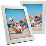 Decolıfe İkili Fotoğraf Çerçevesi, Fotoğraf Çerçevesi, Anı Çerçevesi, Resim Çerçevesi, Çoklu Çerçeve Ikili 13X18CM - Beyaz - 13 X 18