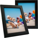 Decolıfe İkili Fotoğraf Çerçevesi, Fotoğraf Çerçevesi, Anı Çerçevesi, Resim Çerçevesi, Çoklu Çerçeve Ikili 13X18CM - Siyah - 13 X 18