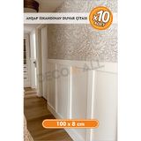 DECOMALL 10 Adet 8 x 100 cm İskandinav Duvar Çitası Boyanabilir Dekorasyon Çitası Bohem Duvar Kaplama
