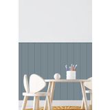 DECOMALL DEEP BLUE İnce Çizgili Duvar Panel Folyosu, Dekoratif Çizgili Duvar Desen kaplama Folyosu