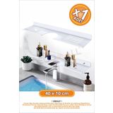 DECOMALL Delikli Banyo Raf Beyaz x1 Adet 40x10cm Banyo Düzenleyici Banyo Raf Sabunluk Raf Düzenleyici