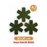 DECOMALL HAKİ YEŞİL Tava, tencere Ve Bor Cam Koruyucu Çizdirmez Keçe tava koruyucu 3 lü set 3MM KALIN KEÇE