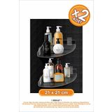 DECOMALL Köşeli Banyo Raf Şeffaf x2 Adet 20x20cm Banyo Düzenleyici Banyo Raf Sabunluk Raf Düzenleyici