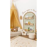 DECOMALL (PP-6) Masalsı Papatya Kemer Duvar Sticker | Çocuk Bebek Odası Yarım Duvar Dekoru 3 lü SET Halinde