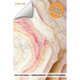 Decomall Suya Dayanıklı Mutfak Banyo Zemin Fayans Yapışkanlı Folyo Kaplama Laminasyonlu Code 202 - 50 x 100 cm - Şeffaf