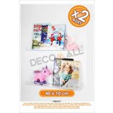 DECOMALL x2 Adet 40 x 5 cm Kitaplık Duvar Rafı Kitap Rafı Pleksi Hayalet Raf Duvar Düzenleyici