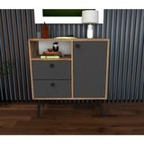 Decomech Mobilya Luna Modern Çok Amaçlı Dolap Çırağan-Antrasit