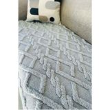 Decomia Home Chain Oturma Yerini Kapatan Kabartmalı Yumuşak Tüylü Koltuk Örtüsü Koltuk Şalı (100X220CM) - 100 x 220 cm - Gri