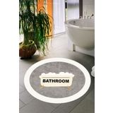Decomia Home Dijital Baskı Kaymaz Taban Yıkanabilir Bathroom Banyo Paspası Yuvarlak Dc-8027