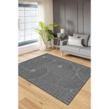 Decomia Home Dijital Baskı Yıkanabilir Gri İskandinav Salon Halısı Mutfak Halısı Yolluk Halı,Gri 140 X 200