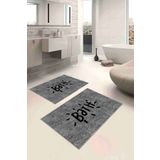 Decomia Home Dijital Baskılı Kaymaz Taban Bath Yıkanabilir 2li Banyo Halısı Paspas Klozet Takımı