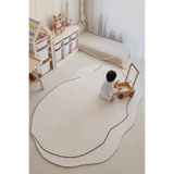 Decomia Home Dijital Baskılı Kaymaz Yıkanabilir Beyaz Çocuk Odası Halısı Çocuk Oyun Halısı Çocuk Odası Dekorasyon