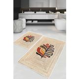 Decomia Home Dijital Kaymaz Yıkanabilir Jüt Gör Modern 2li Banyo Halısı Paspas Klozet Takımı Dc-8052