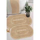 Decomia Home Dijital Kaymaz Yıkanabilir Jüt Görünümlü Bath Modern Banyo Paspası Banyo Halısı Klozet Takımı