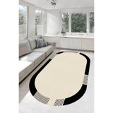 Decomia Home Dijital Kaymaz Yıkanabilir Jüt Görünümlü Salon Halısı Mutfak Halısı Balkon Halısı Yolluk Ev Dekor,Krem 120 X 350