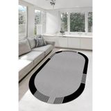 Decomia Home Dijital Kaymaz Yıkanabilir Jüt Görünümlü Salon Halısı Mutfak Halısı Balkon Halısı Yolluk Ev Dekor,Siyah 140 X 400