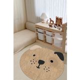 Decomia Home Dijital Kaymaz Yıkanabilir Jüt Görünümlü Sevimli Köpek Modern Çocuk Halısı Çocuk Odası Halısı