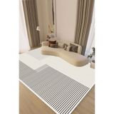 Decomia Home Dijital Kaymaz Yıkanabilir Modern Çizgili Gri Salon Halısı Mutfak Halısı Balkon Halısı Yolluk,Gri 160 X 350
