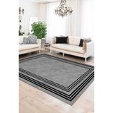 Decomia Home Dijital Kaymaz Yıkanabilir Modern Çizgili Salon Halısı Mutfak Halısı Yolluk Balkon Halısı Ev Dekor