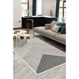 Decomia Home Dijital Kaymaz Yıkanabilir Modern Çizgili Salon Halısı Mutfak Halısı Yolluk Balkon Halısı Ev Dekor,Bej-3 160 X 300 Dc-7247