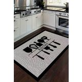 Decomia Home Dijital Kaymaz Yıkanabilir Modern İskandinav Mutfak Halısı Salon Halısı Yolluk